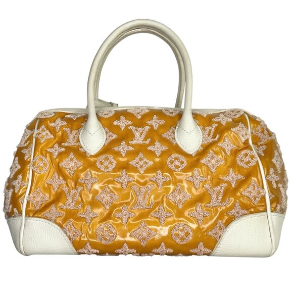 LOUIS VUITTON LV Monogram Bouclettes Speedy Amber Boston Embroidered Lambskin LV - Picture 2 of 16